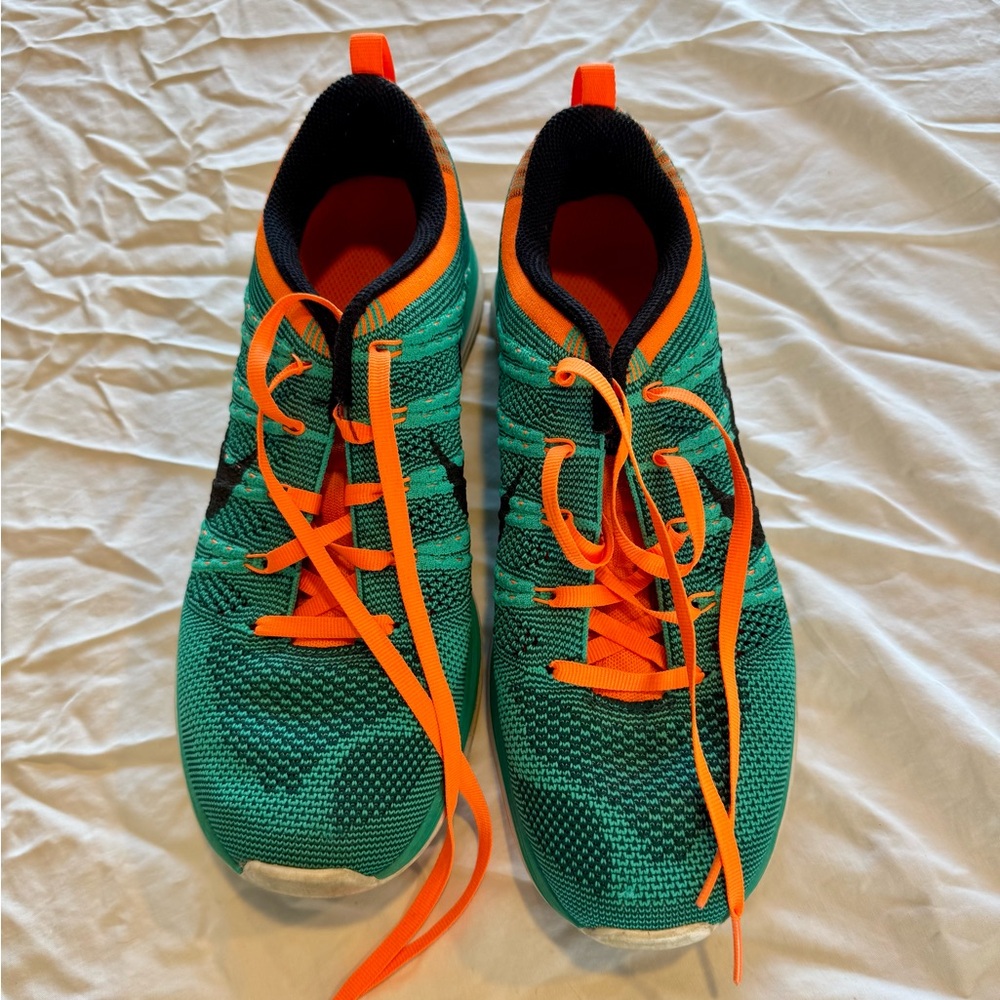 Nike Green and Orange Athletic Shoes